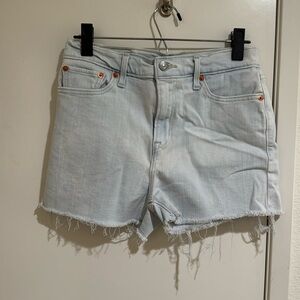 Levi’s Light Wash Hi-Rise Jean Shorts